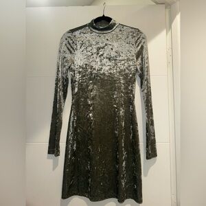 Crushed velvet dress